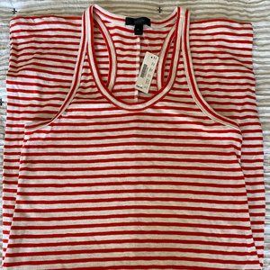 JCrew XS Red and White stripped Dress/Cover Up